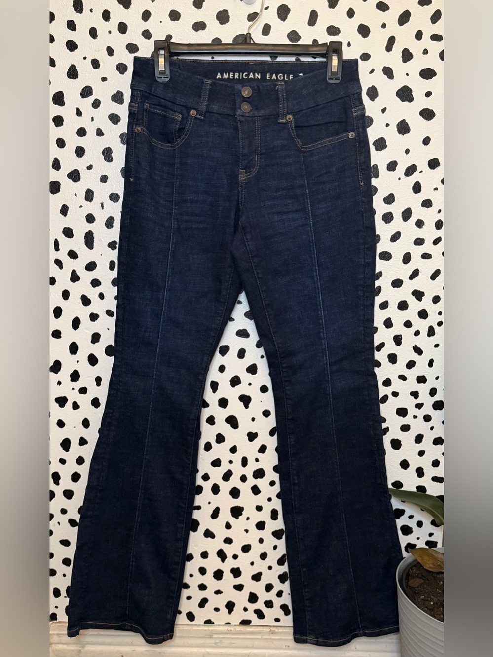 American Eagle Curvy Kick Boot Dark Wash Jeans